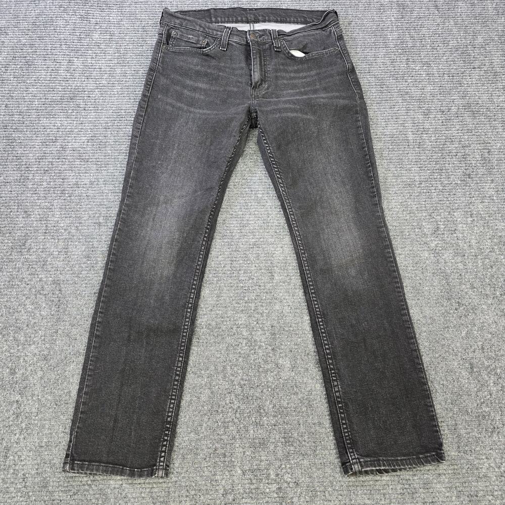Levi's 511 Jeans Mens 32x30 Black Gray Slim Fit Distressed Stretch